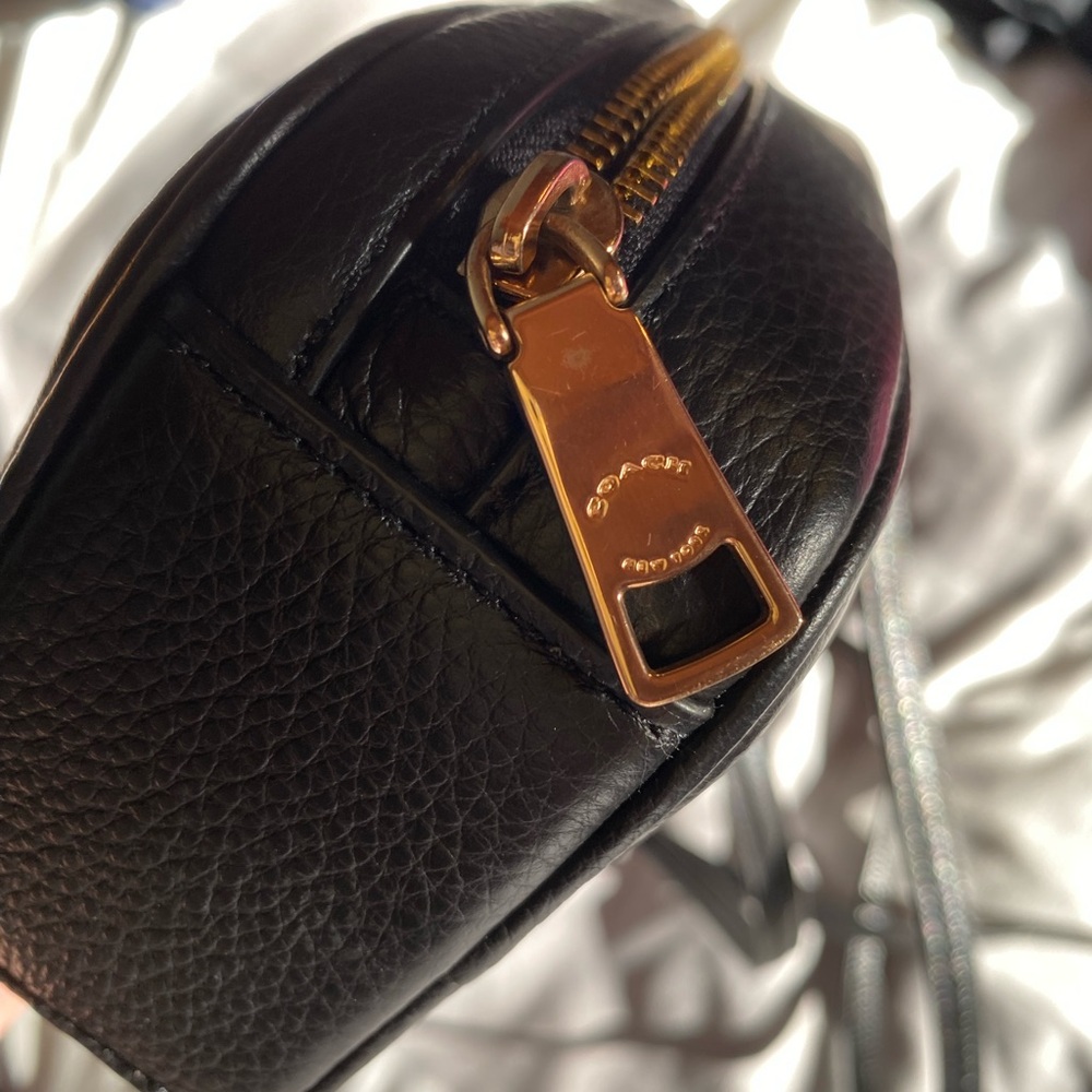 Coach Black Pebbled Leather Mini Bag - Picture 6 of 6